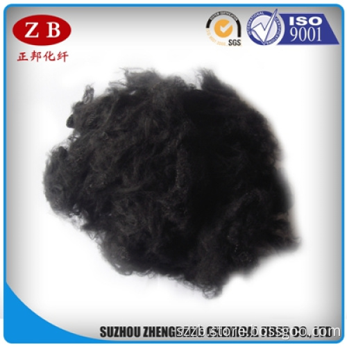 3d 64mm black recycled polyester staple fiber